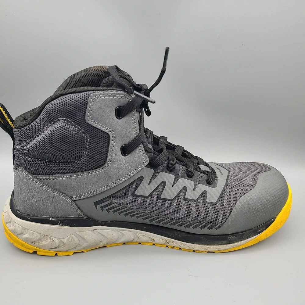 KEEN Utility Men's Arvada Mid Carbon Toe Work Boots Mens 11.5 EE Grey Yellow